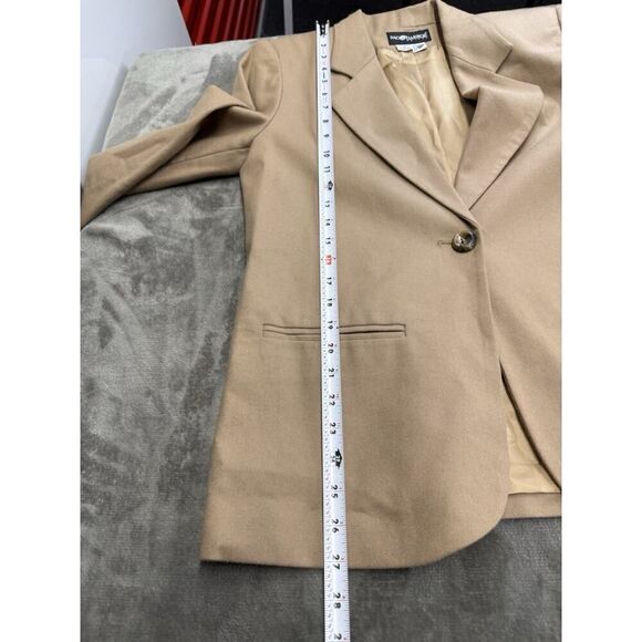 SAG Harbor 100% Wool Camel Blazer Jacket Size 8 Petite NWT Vintage Look - Picture 13 of 16